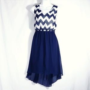 Rue21 Dresses - Rue 21 Blue Chevron High Low Dress Rue21 Dresses - Rue 21 Blue Chevron High Low Dress